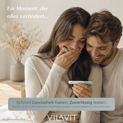 Pregnancy Test happy couple excited